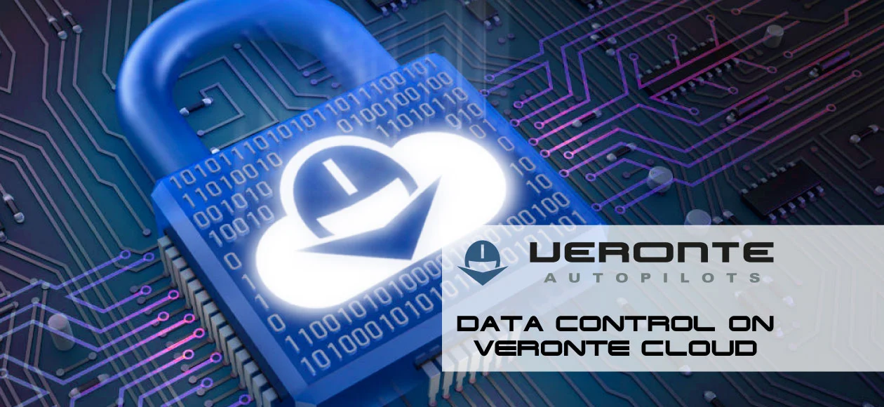 An image showcasing data security on Veronte Cloud, symbolized by a padlock over a circuit board.
