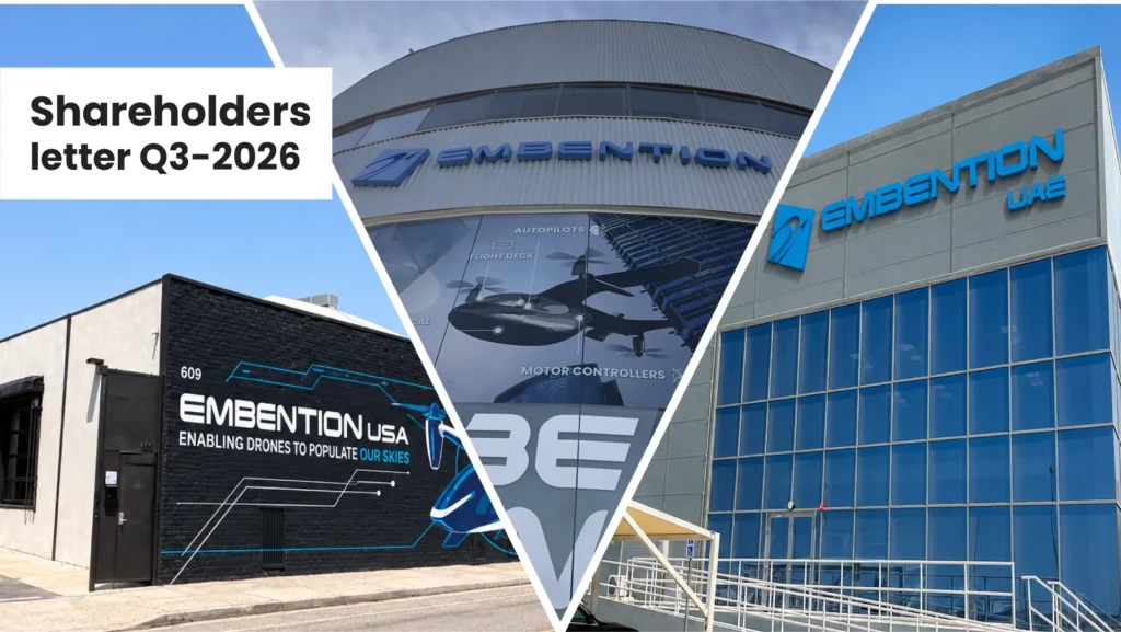 Shareholder letter banner with the Embention USA, Spain and UAE Facilities